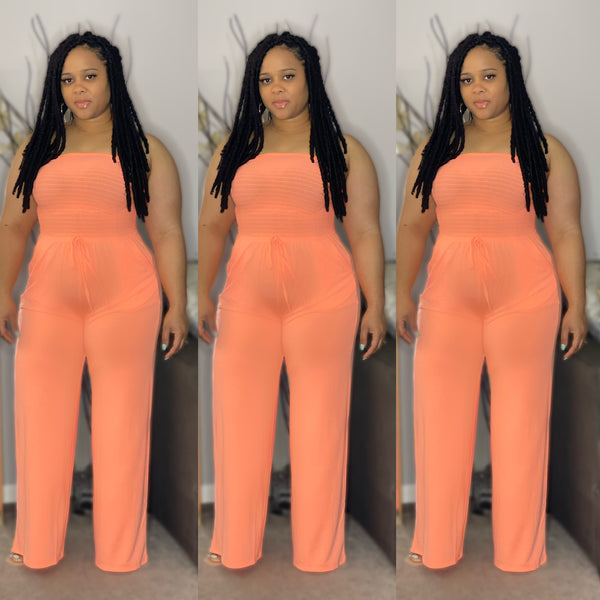 Effortless | Jumpsuit - Neon Coral