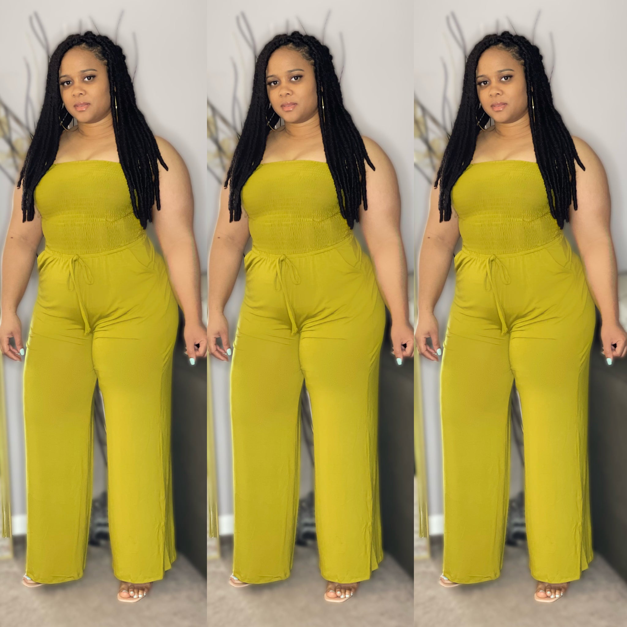 Effortless | Jumpsuit - Olive Mustard