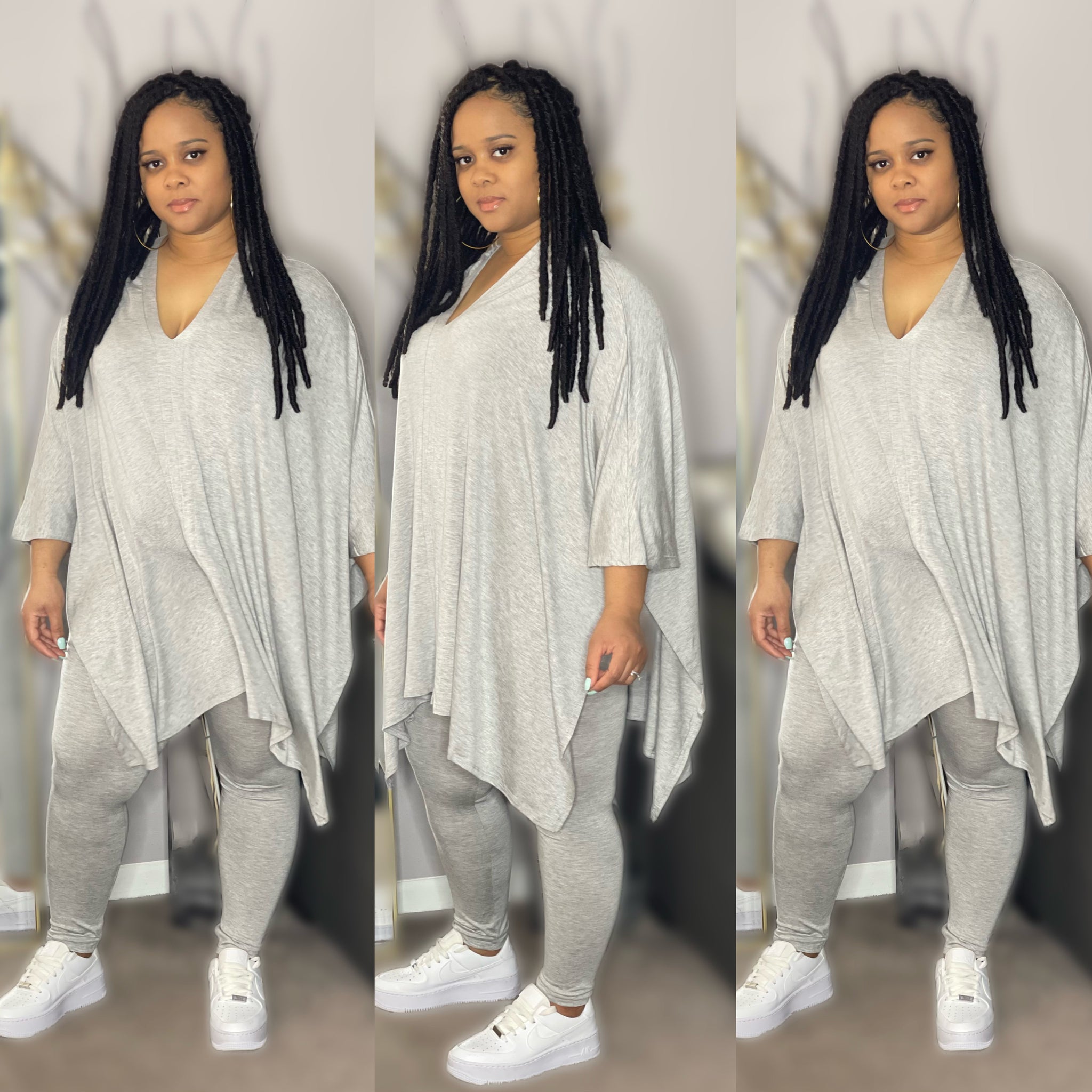 Poncho  | Set - Grey